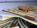 De eerste opzet van het station met perron gemaakt van "architecten karton"....